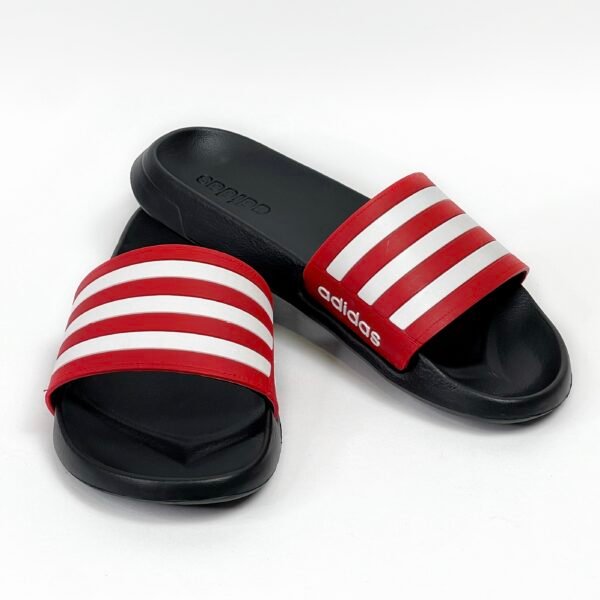 Sandalia adidas roja x blanco clásica